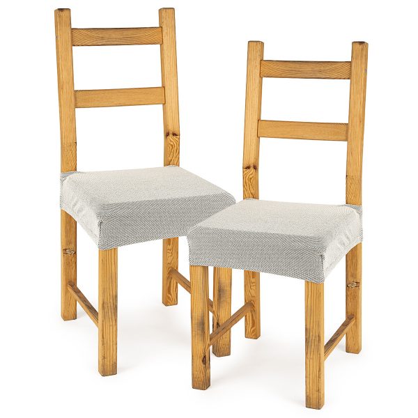 4home Multielastický poťah na sedák na stoličku Comfort smotanová, 40 – 50 cm, sada 2 ks