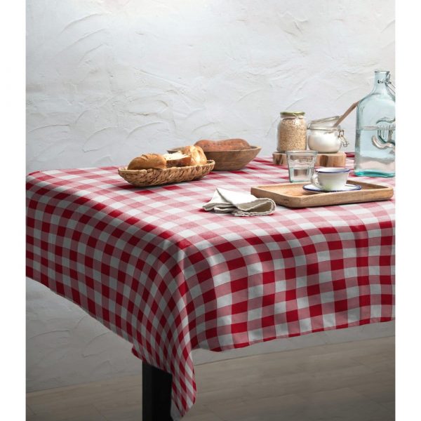 Obrus Linen Couture Red Vichy, 140 x 140 cm