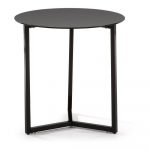 Čierny odkladací stolík La Forma Marae, ⌀ 50 cm
