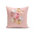 Obliečka na vankúš Minimalist Cushion Covers Balloons With Pink BG, 45 x 45 cm