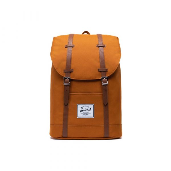 Oranžový batoh s hnedými popruhmi Herschel Retreat, 19,5 l