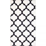 Čiernobiely odolný koberec Vitaus Jessica, 50 x 80 cm