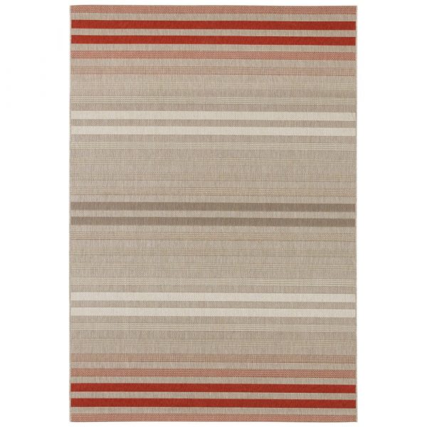 Červeno-krémový vonkajší koberec Bougari Paros, 200 x 290 cm