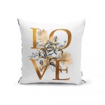 Obliečka na vankúš Minimalist Cushion Covers Golden Love Sign, 45 x 45 cm