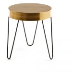 Odkladací stolík v zlatej farbe La Forma Juvenil, výška 45 cm