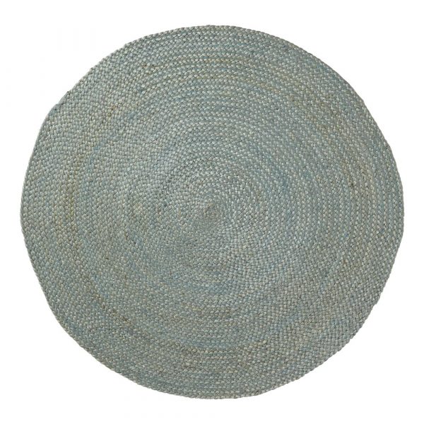 Modrý jutový koberec La Forma Dip, ⌀ 100 cm