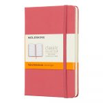 Ružový linajkový zápisník v pevnej väzbe Moleskine Daisy, 192 strán