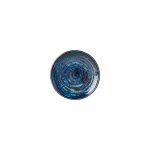 Modrý keramický tanier Mij Copper Swirl, ø 17 cm