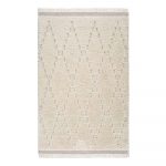 Biely koberec Universal Kai Geo, 75 x 155 cm