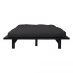 Dvojlôžková posteľ z borovicového dreva s matracom Karup Design Blues Comfort Mat Black/Black, 180 × 200 cm