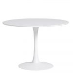 Okrúhly biely jedálenský stôl Marckeric Oda, ⌀ 110 cm