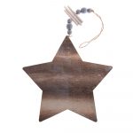 Drevená závesná ozdoba v tvare hviezdy Dakls, dĺžka 22,5 cm