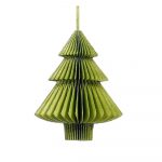 Zelená papierová vianočná ozdoba v tvare stromu Only Natural, dĺžka 10 cm