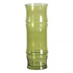 Zelená sklenená váza WOOOD Kane, výška 30 cm