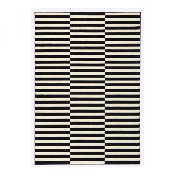 Čierno-biely koberec Hanse Home Gloria Panel, 80 x 200 cm