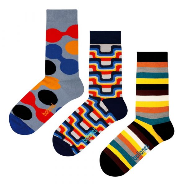 Set 3 párov ponožiek Ballonet Socks The 70s v darčekovom balení, veľkosť 36 – 40