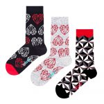 Set 3 párov ponožiek Ballonet Socks Black & White v darčekovom balení, veľkosť 41 – 46