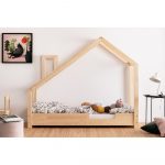 Domčeková posteľ z borovicového dreva Adeko Luna Carl, 70 x 150 cm