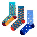 Set 3 párov ponožiek Ballonet Socks Novelty Blue v darčekovom balení, veľkosť 36 – 40