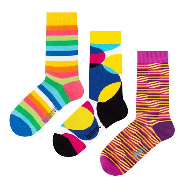 Set 3 párov ponožiek Ballonet Socks Stripy v darčekovom balení, veľkosť 41 – 46