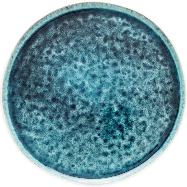 Modrý kameninový tanier Kare Design Mustique, ⌀ 27 cm
