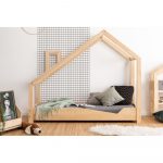 Domčeková posteľ z borovicového dreva Adeko Luna Adra, 80 x 140 cm