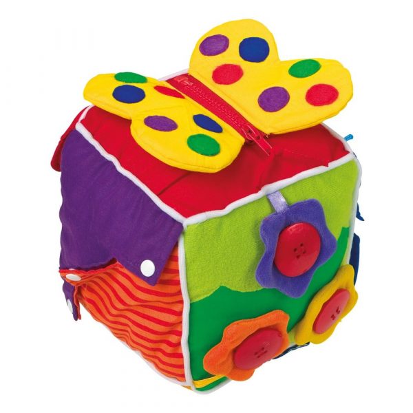 Plyšová kocka pre rozvoj motoriky Legler Baby’s Cube