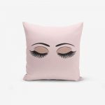 Obliečka na vankúš s prímesou bavlny Minimalist Cushion Covers Eye & Lash, 45 × 45 cm