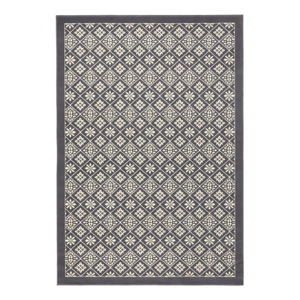 Sivo-biely koberec Hanse Home Gloria Tile, 80 × 200 cm