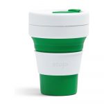 Bielo-zelený skladací hrnček Stojo Pocket Cup, 355 ml