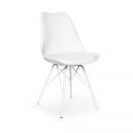 Súprava 2 bielych stoličiek s bielym podnožím z kovu loomi.design Eco