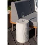 Biely záhradný odkladací stolík Ezeis Ecotop, ⌀ 35 cm