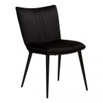 Čierna jedálenská stolička so zamatovým povrchom DAN-FORM Denmark Join