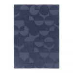 Modrý koberec z vlny Flair Rugs Gigi, 120 × 170 cm