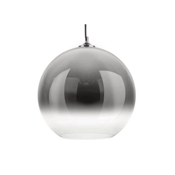 Sivé sklenené závesné svietidlo Leitmotiv Bubble, ø 40 cm