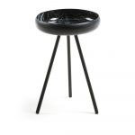 Čierny odkladací stolík La Forma Reuber, ø 36 cm