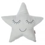 Svetlosivý detský vankúšik s prímesou bavlny Mike & Co. NEW YORK Pillow Toy Star, 35 x 35 cm