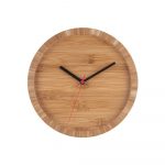 Hnedé nástenné bambusové hodiny Karlsson Tom, ⌀ 26 cm