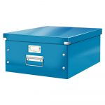 Modrá úložná škatuľa Leitz Universal, dĺžka 48 cm