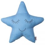 Modrý detský vankúšik s prímesou bavlny Mike & Co. NEW YORK Pillow Toy Star, 35 x 35 cm