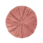 Ružový zamatový dekoratívny vankúš Tiseco Home Studio Velvet, ø 38 cm