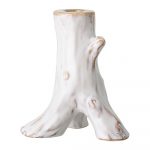 Biely kameninový svietnik Bloomingville Stump