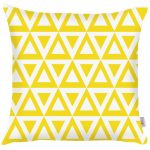 Žltá obliečka na vankúš Mike & Co. NEW YORK Triangle, 43 × 43 cm