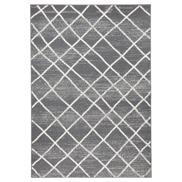 Tmavosivý koberec Zala Living Rhombe, 200 × 290 cm