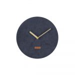 Tmavomodré nástenné hodiny s menčestrom Karlsson Corduroy, ⌀ 25 cm