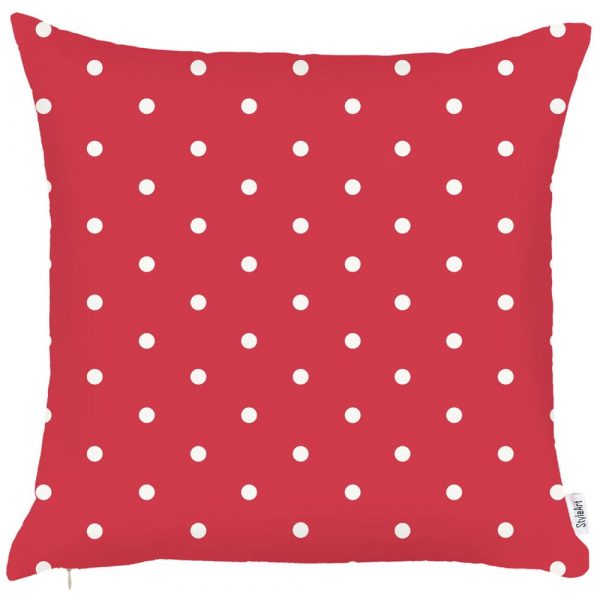 Červená obliečka na vankúš Mike & Co. NEW YORK Dots, 43 × 43 cm
