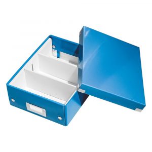 Modrá škatuľa s organizérom Leitz Office, dĺžka 28 cm