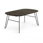 Čierny rozkladací jedálenský stôl La Forma Norfort, 170 x 100 cm