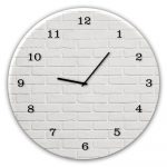 Nástenné hodiny Styler Glassclock White Brick, ⌀ 30 cm