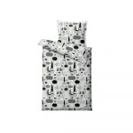 Sivo-čierne detské obliečky z ranforce bavlny Södahl Magic Forest NO, 80 x 100 cm